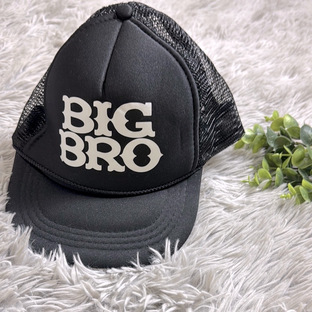Black 'Big Bro'  kids snap back Trucker Hat